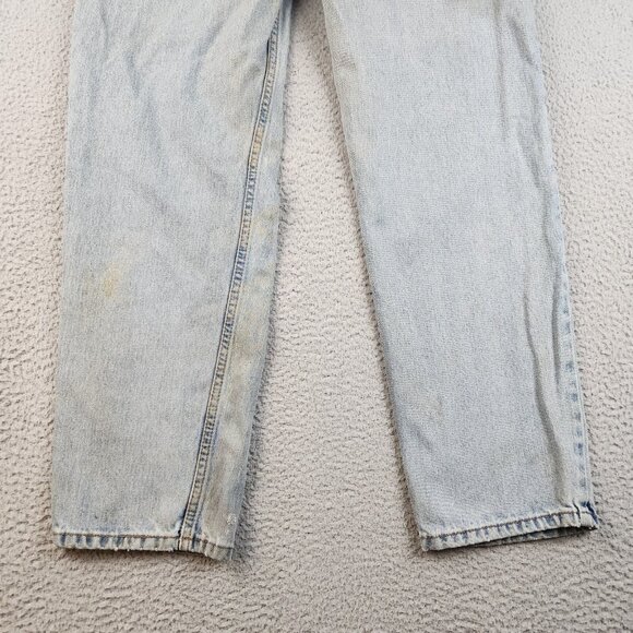 Levi's 550 Relaxed Fit Straight Leg Light Wash Denim Jeans Mens 32x32 Thrashed - Picture 12 of 13